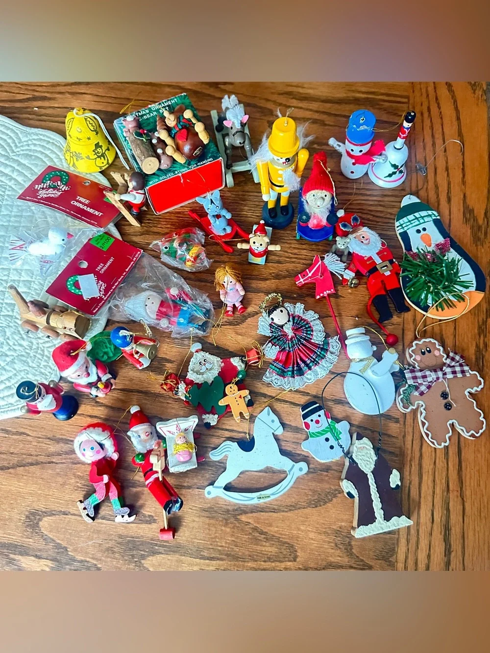 Vintage lot of 33 Christmas ornaments